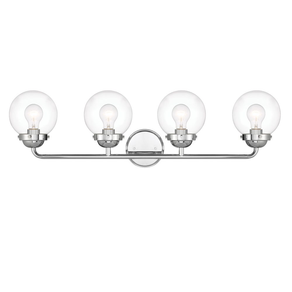 Designers Fountain 95904-CH Knoll 4 Light Vanity in Chrome 