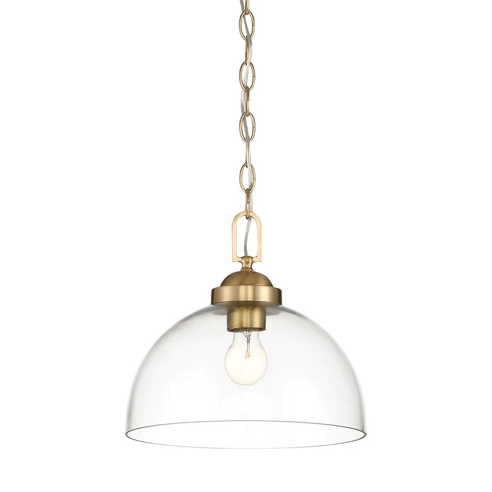 Designers Fountain 95932-BG Knoll 1 Light Down Pendant in Brushed Gold