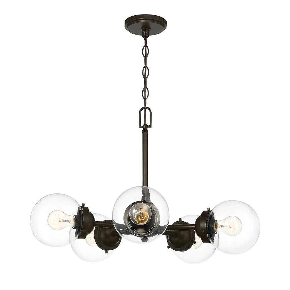 Designers Fountain 95985-ORB Knoll 5 Light Chandelier in Oil Rubbed Bronze