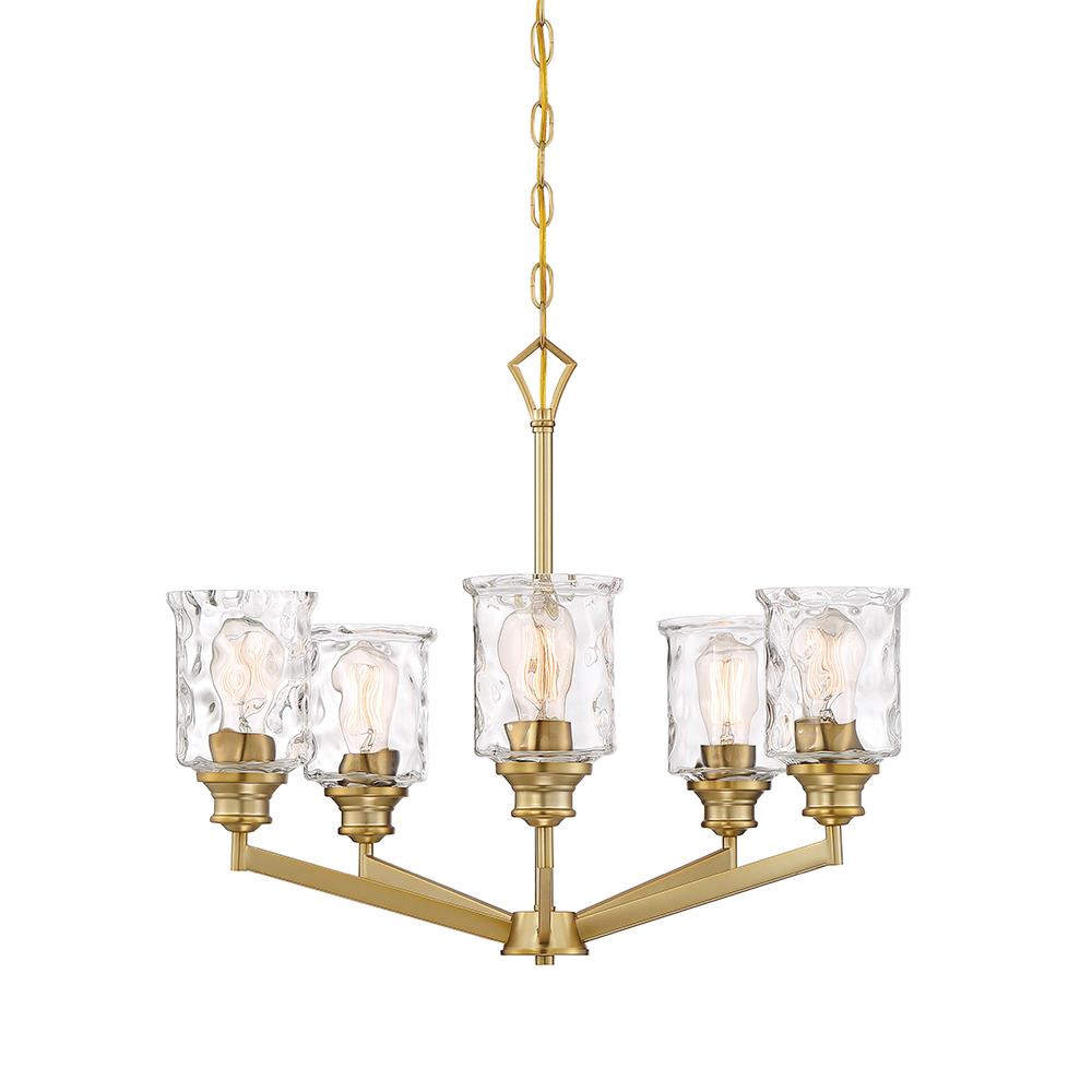 Designers Fountain 96385-BG Drake 5 Light Chandelier in Brushed Gold
