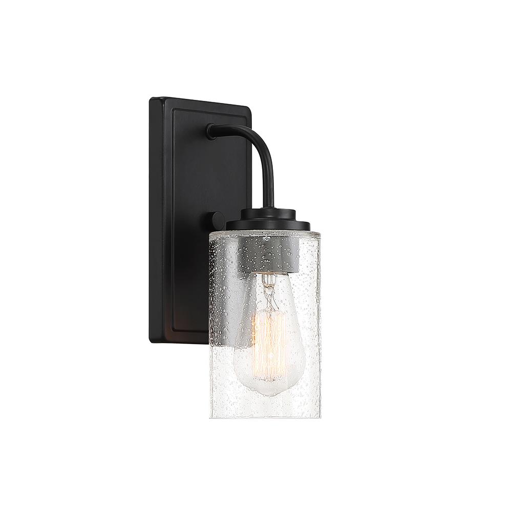 Designers Fountain 96401-MB Logan 1 Light Wall Sconce in Matte Black