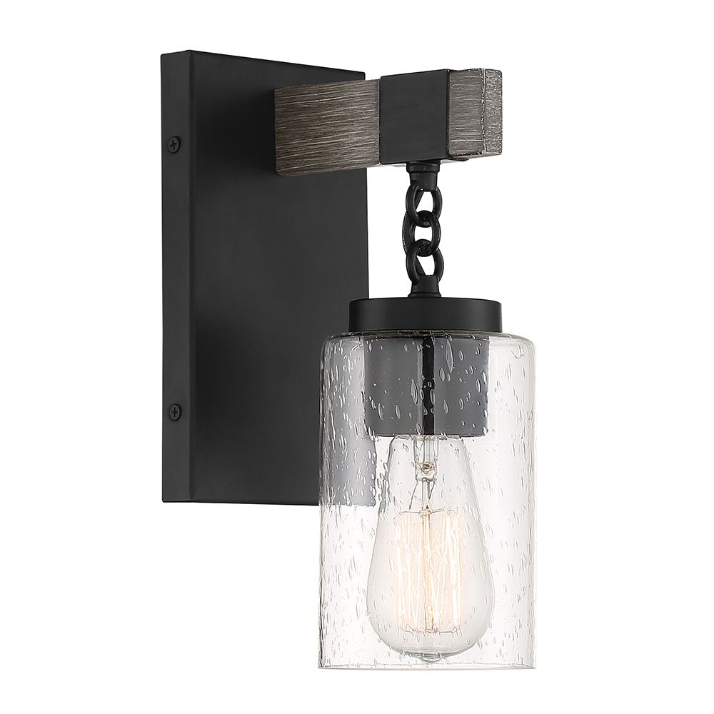 Designers Fountain D202M-1B-MB Fulton 1 Light Wall Sconce in Matte Black