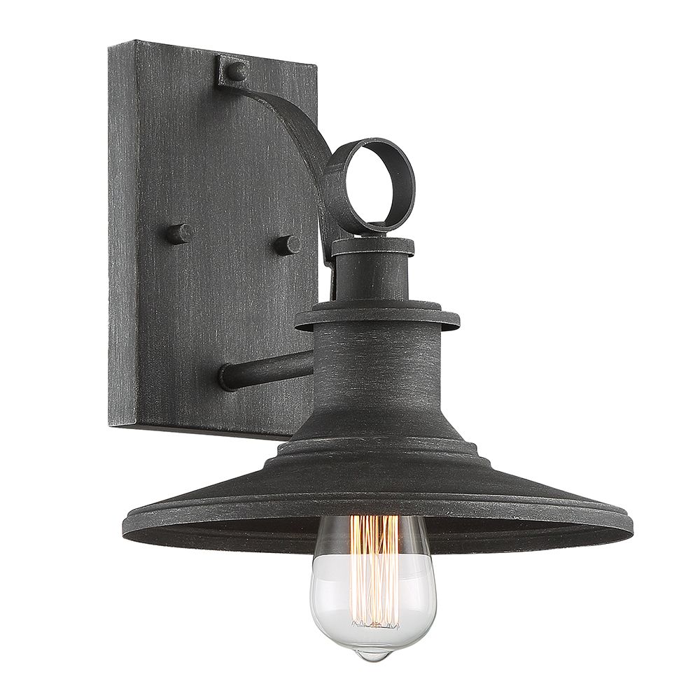 Designers Fountain D207M-10OW-WP Aurora 1 Light 10" Wall Lantern in Weathered Pewter