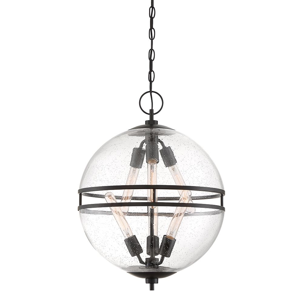 Designers Fountain D209M-18P-MB Hollywood Hills 6 Light Pendant in Matte Black