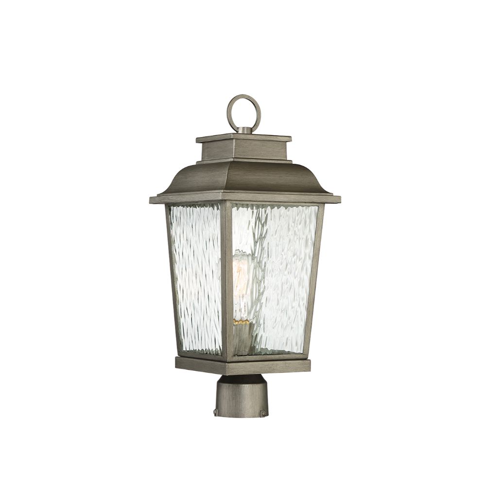 Designers Fountain D220M-9OP-WI Brinley 1 Light Post Lantern in Weathered Iron
