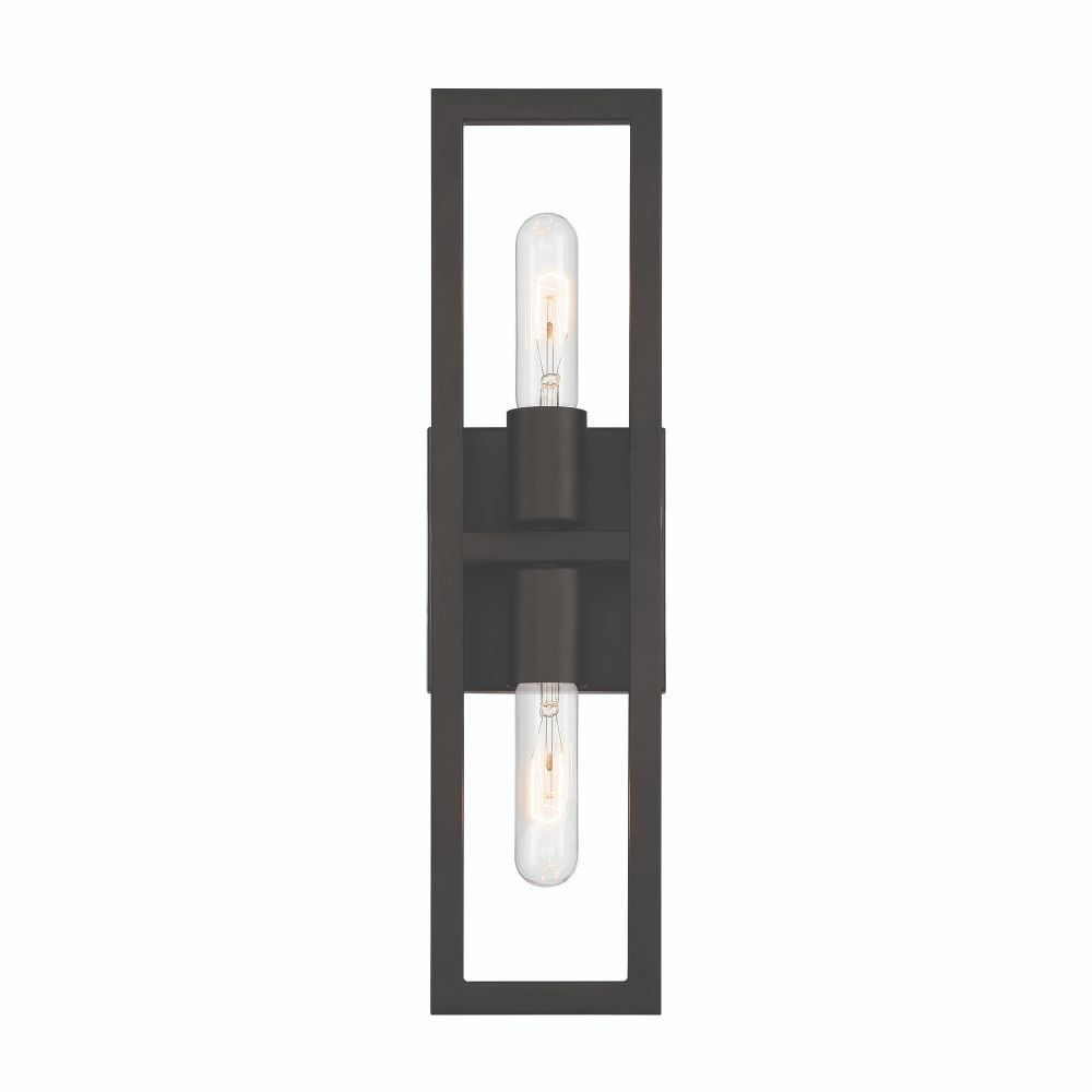 Designers Fountain D224M-WS-MB Urban Oasis 2 Light Wall Sconce in Matte Black