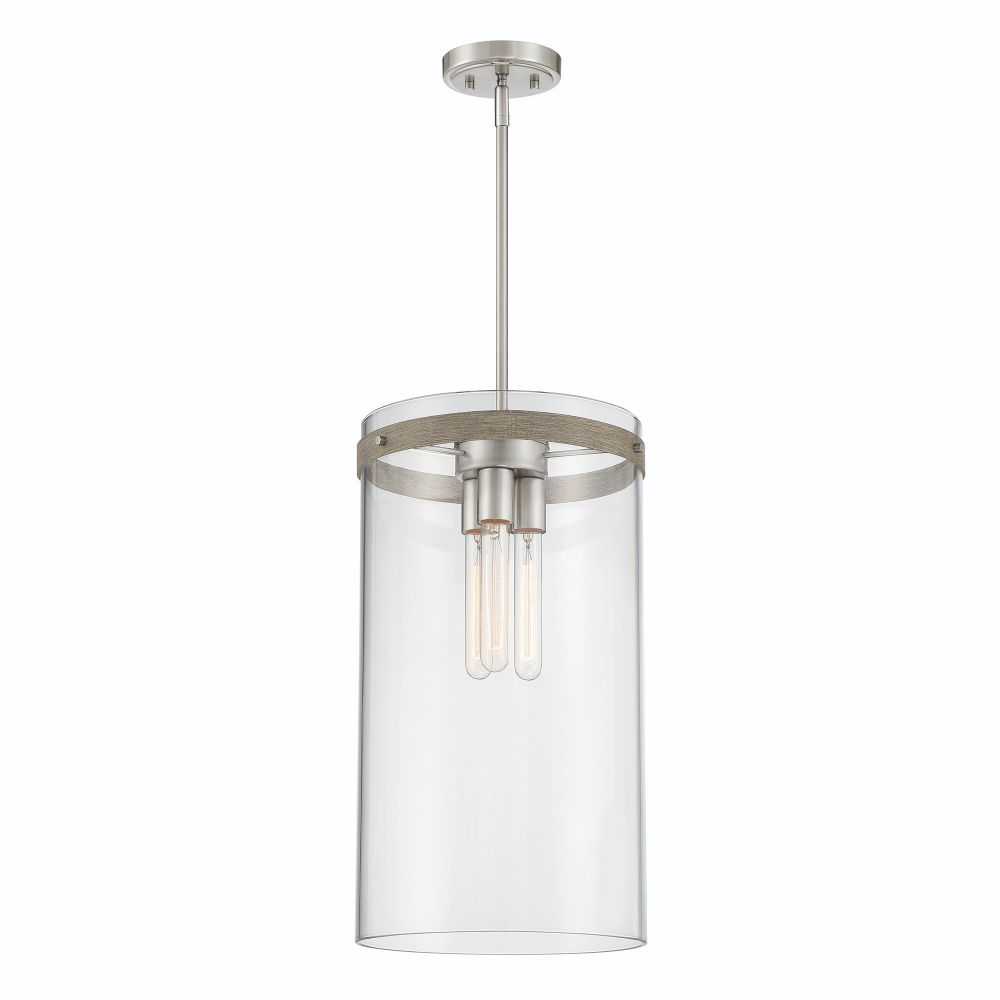 Designers Fountain D227M-11P-BN Reflecta 3 Light Pendant in Brushed Nickel