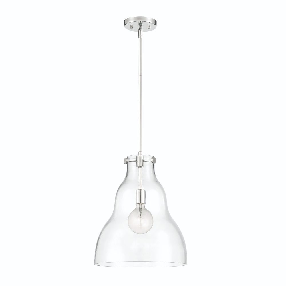 Designers Fountain D229M-14P-PN Lakeview 1 Light Pendant in Polished Nickel