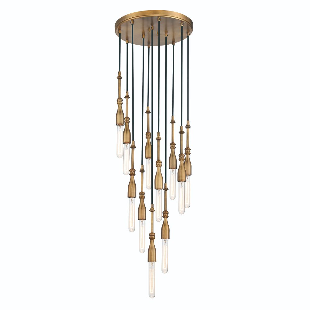 Designers Fountain D231M-11CH-OSB Louise 11 Light Chandelier in Old Satin Brass
