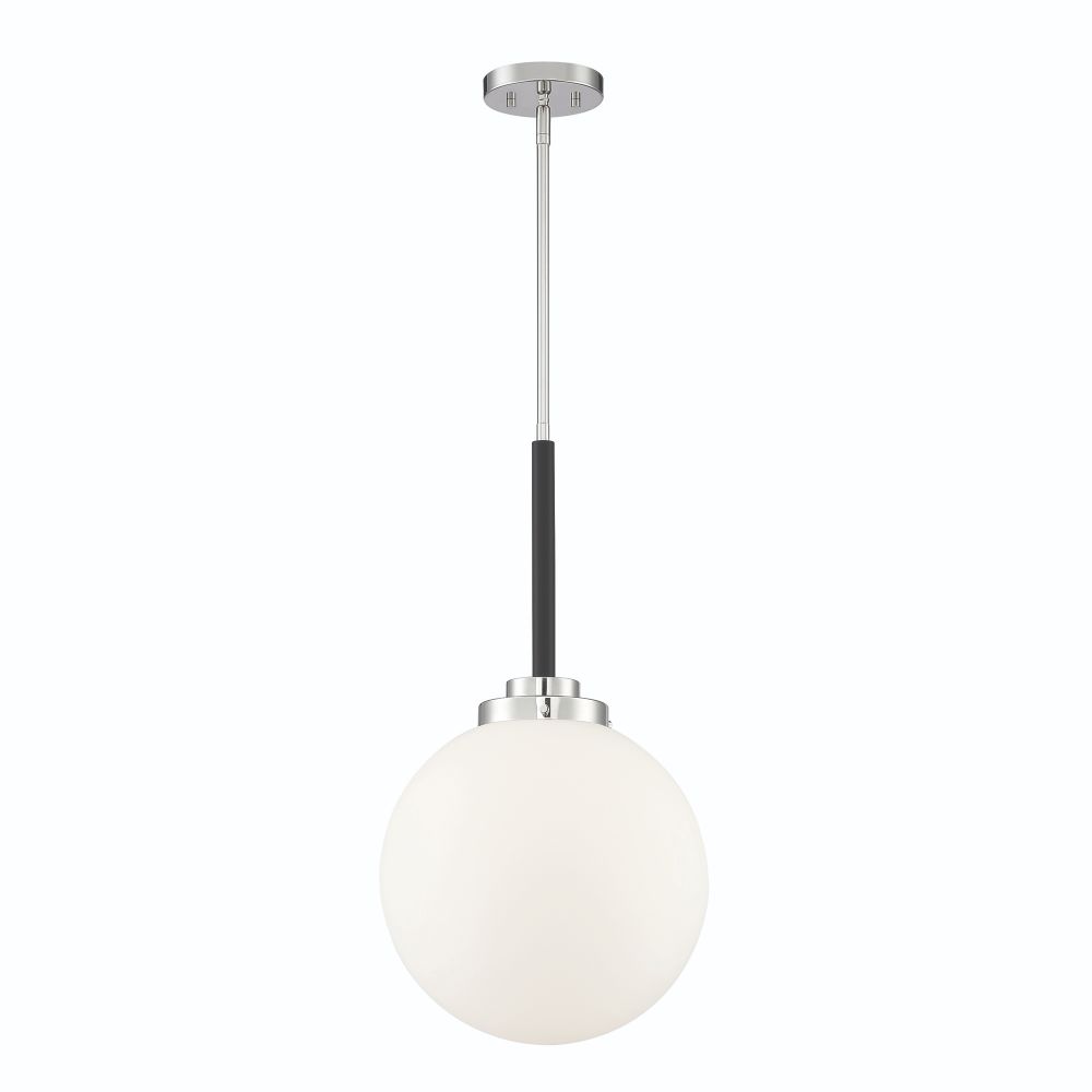 Designers Fountain D232M-13P-PN Elle 1 Light Pendant in Polished Nickel