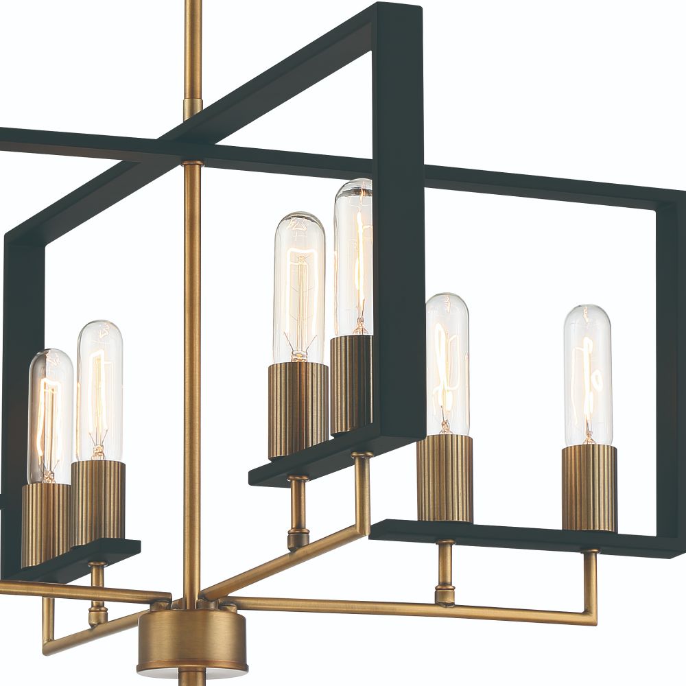 Designers Fountain D233M-8CH-OSB Chicago PM 8 Light Chandelier in Old Satin Brass