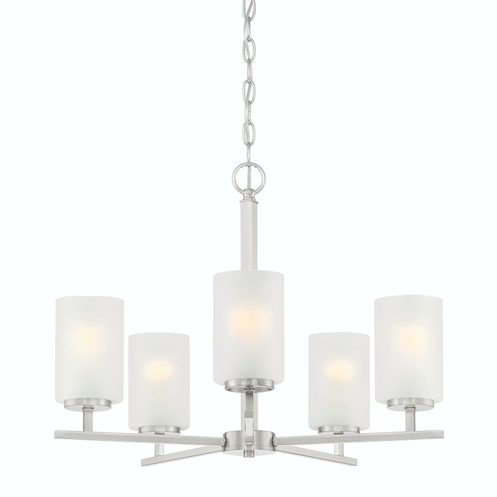 Designers Fountain D239M-5CH-BN Carmine 5 Light Chandelier in Brushed Nickel