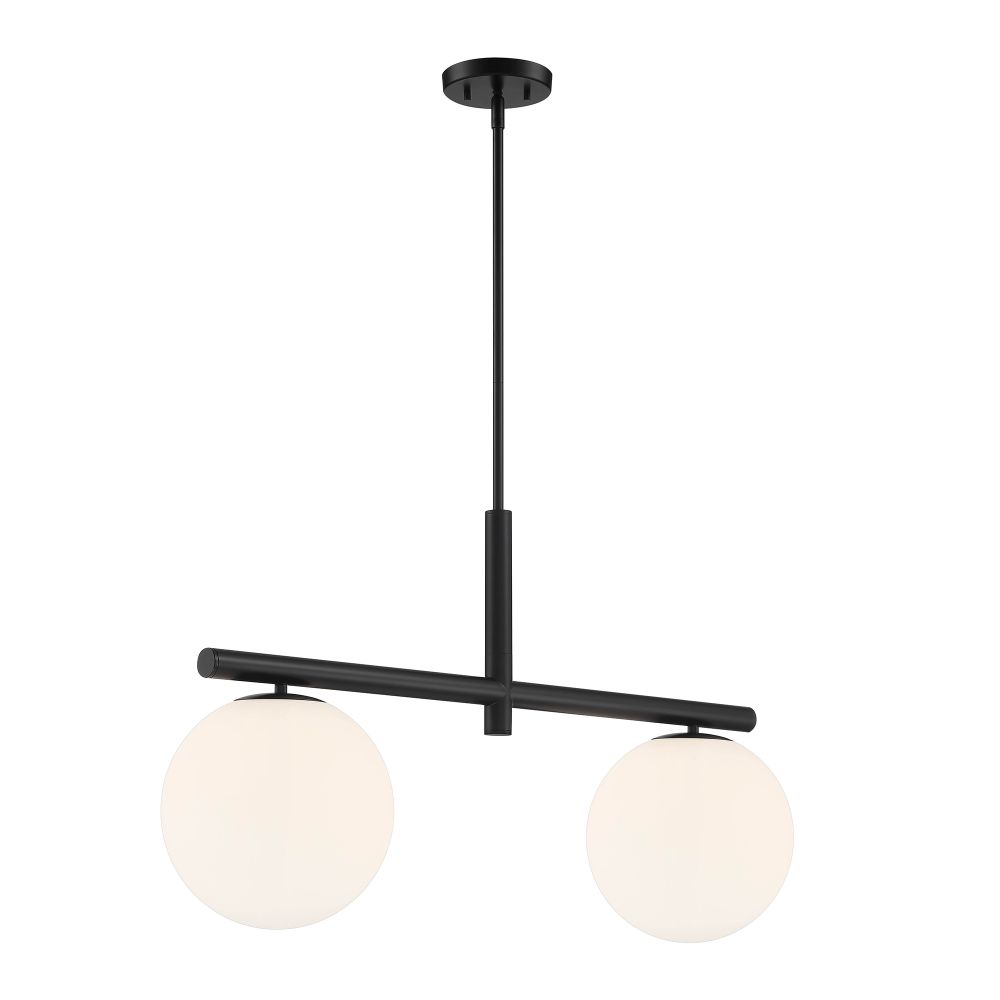 Designers Fountain D252M-IS-MB Crown Heights 2 Light Island in Matte Black 