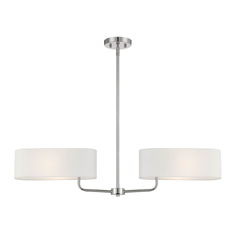 Designers Fountain D253M-IS-PN Midtown 2 Light Island in Polished Nickel 