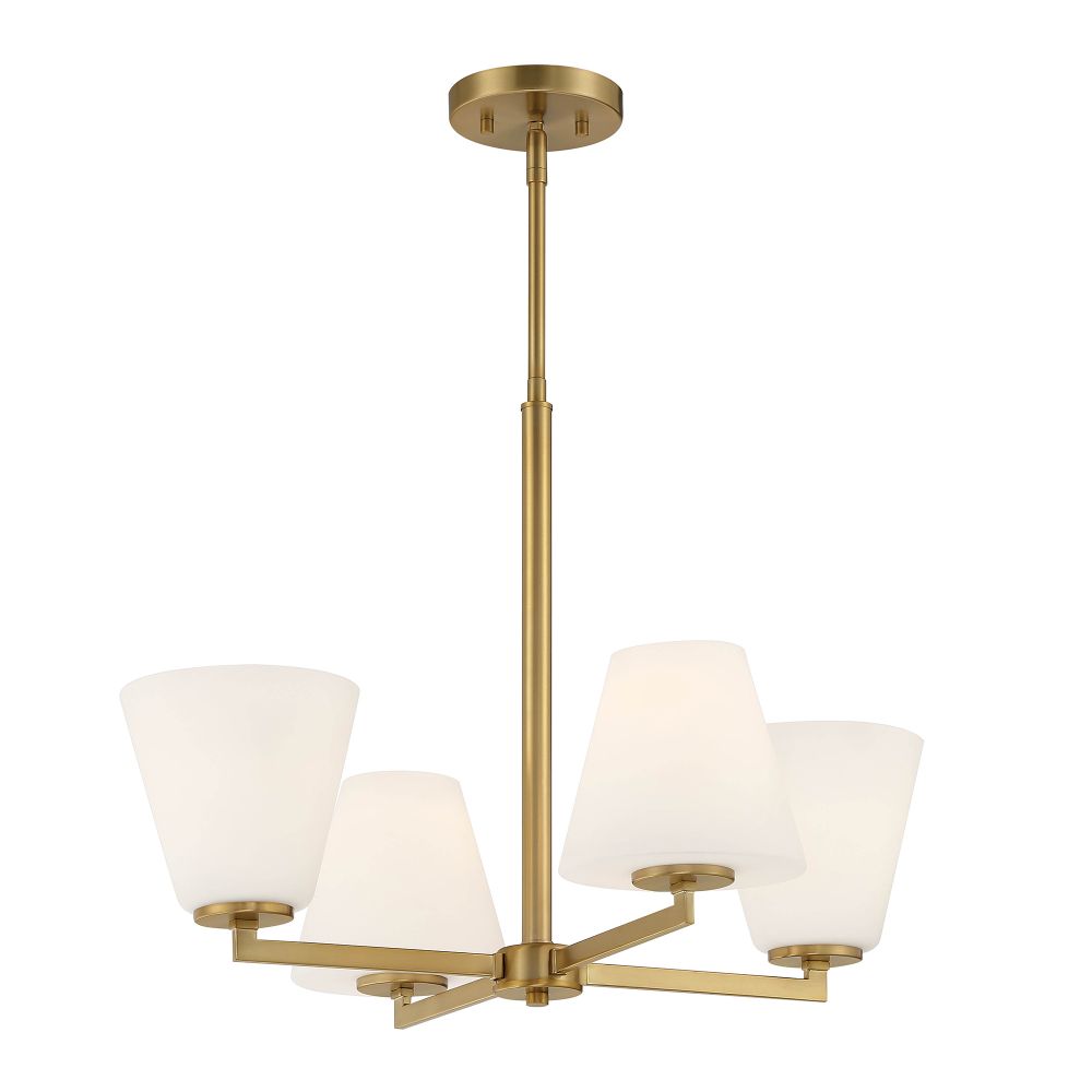 Designers Fountain D255M-4CH-BG Palmyra 4 Light Chandelier in Brushed Gold 