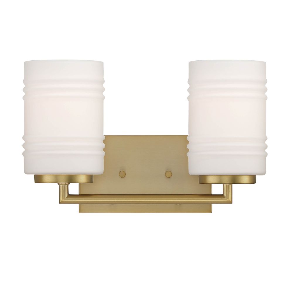 Designers Fountain D257M-2B-BG Leavenworth 2 Light Vanity in Brushed Gold 