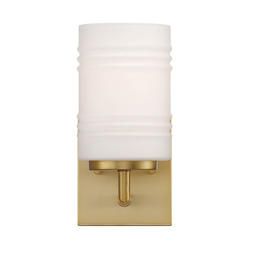 Designers Fountain D257M-WS-BG Leavenworth 1 Light Wall Sconce in Brushed Gold 