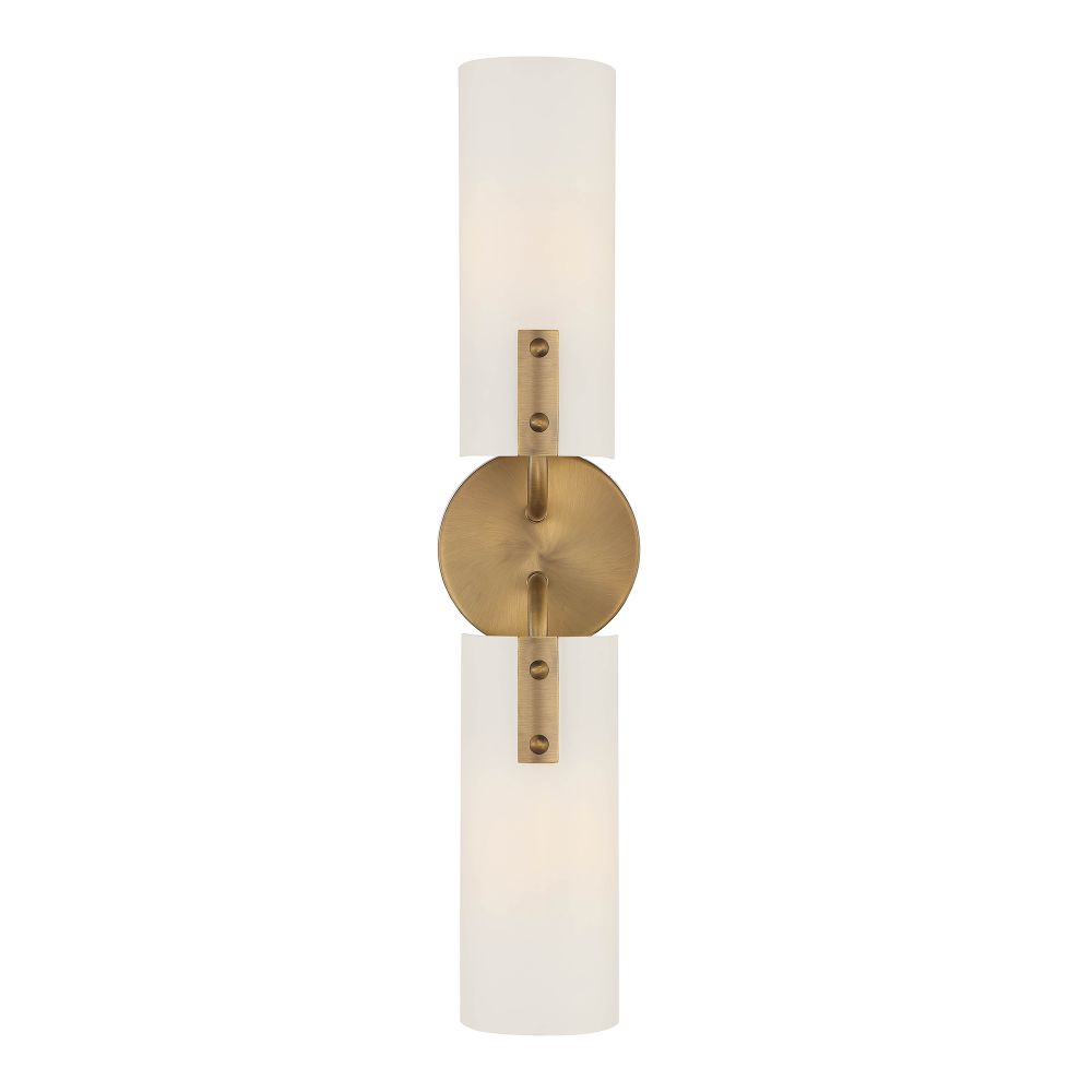 Designers Fountain D259M-2WS-OSB Manhasset 2 Light Wall Sconce in Old Satin Brass 