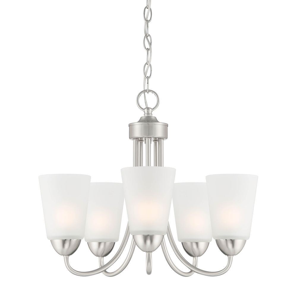 Designers Fountain D267M-5CH-BN Malone 5 Light Chandelier in Brushed Nickel 