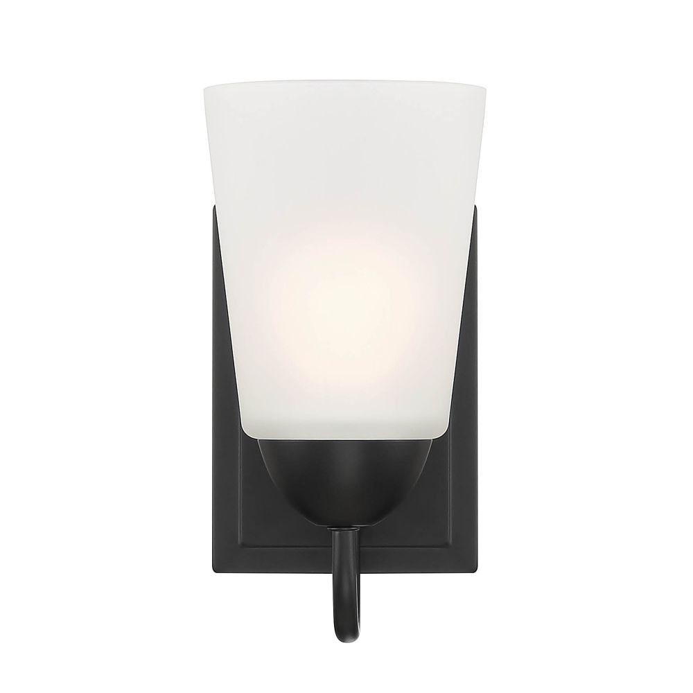 Designers Fountain D267M-WS-MB Malone 1 Light Wall Sconce in Matte Black 