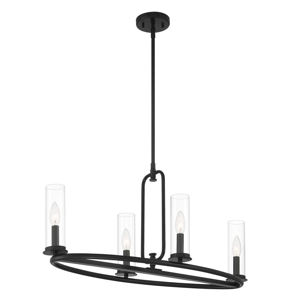 Designers Fountain D268C-IS-MB Hudson Heights 4 Light Island in Matte Black 
