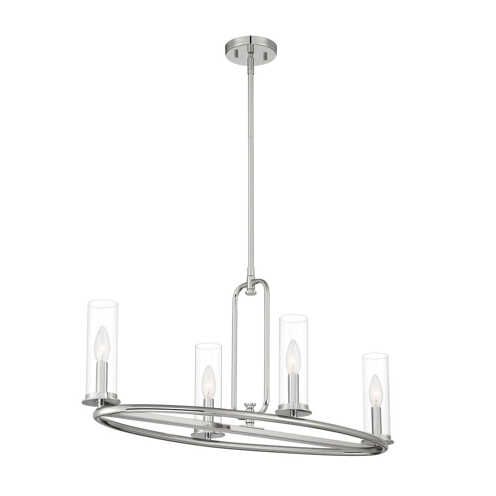 Designers Fountain D268C-IS-PN Hudson Heights 4 Light Island in Polished Nickel 