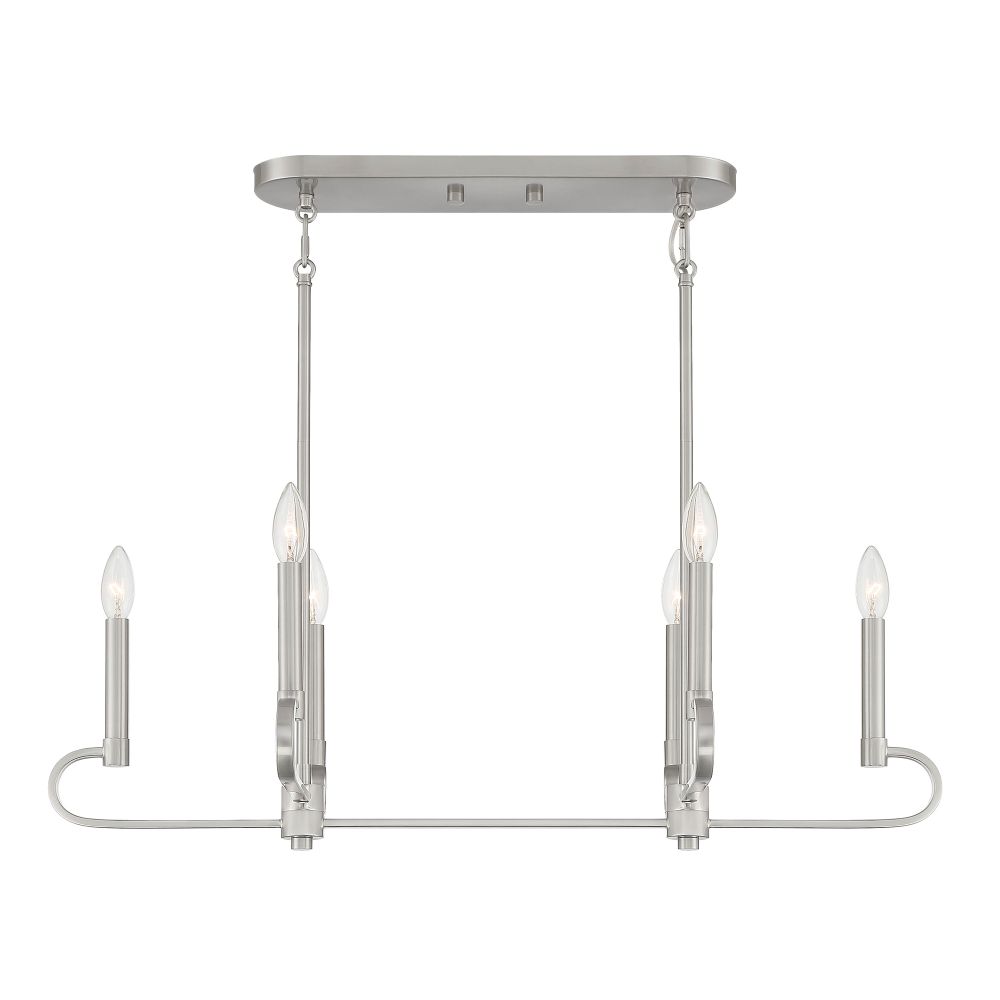 Designers Fountain D269C-IS-BN Summit 6 Light Island in Brushed Nickel 
