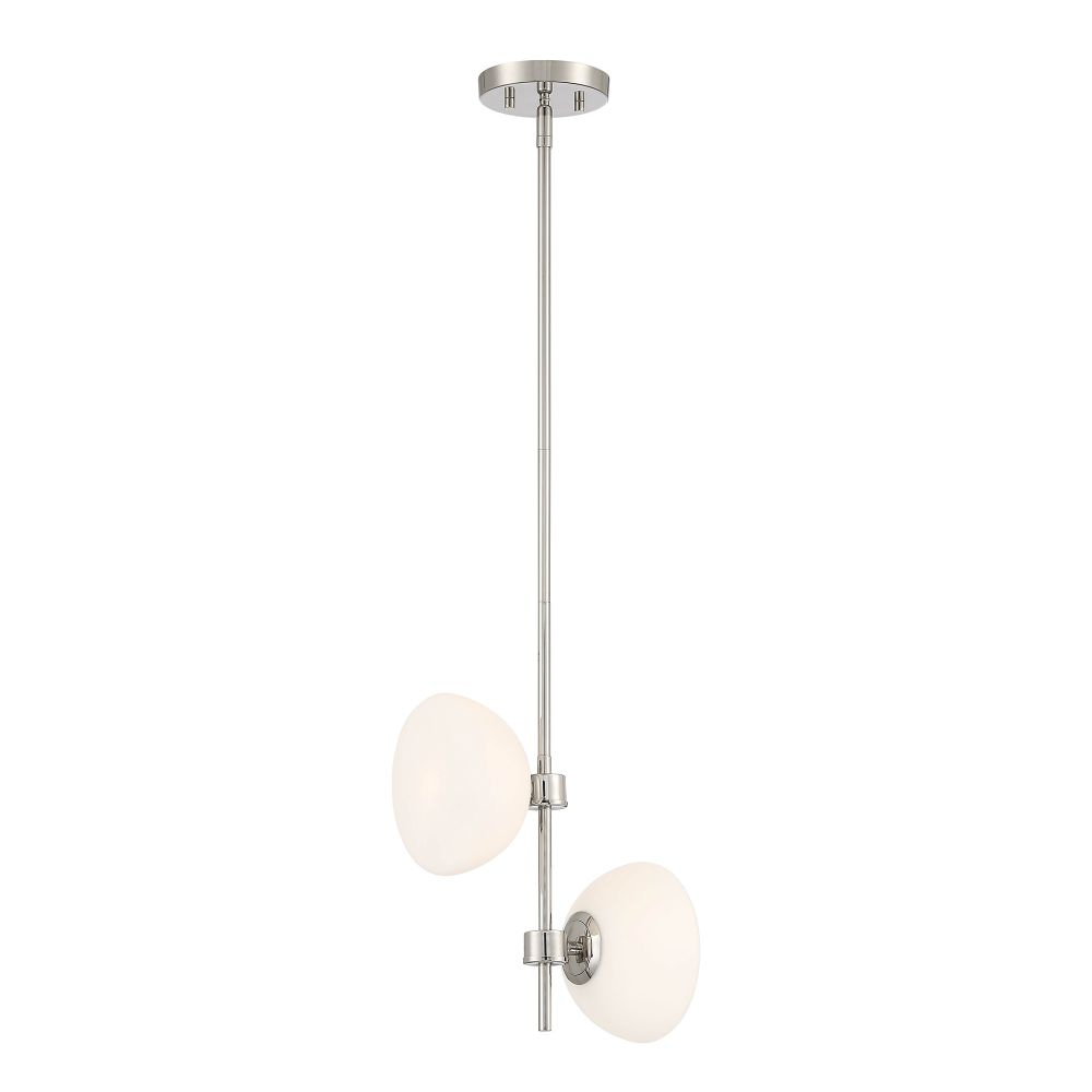 Designers Fountain D270H-10P-PN Zio 2 Light Pendant in Polished Nickel 