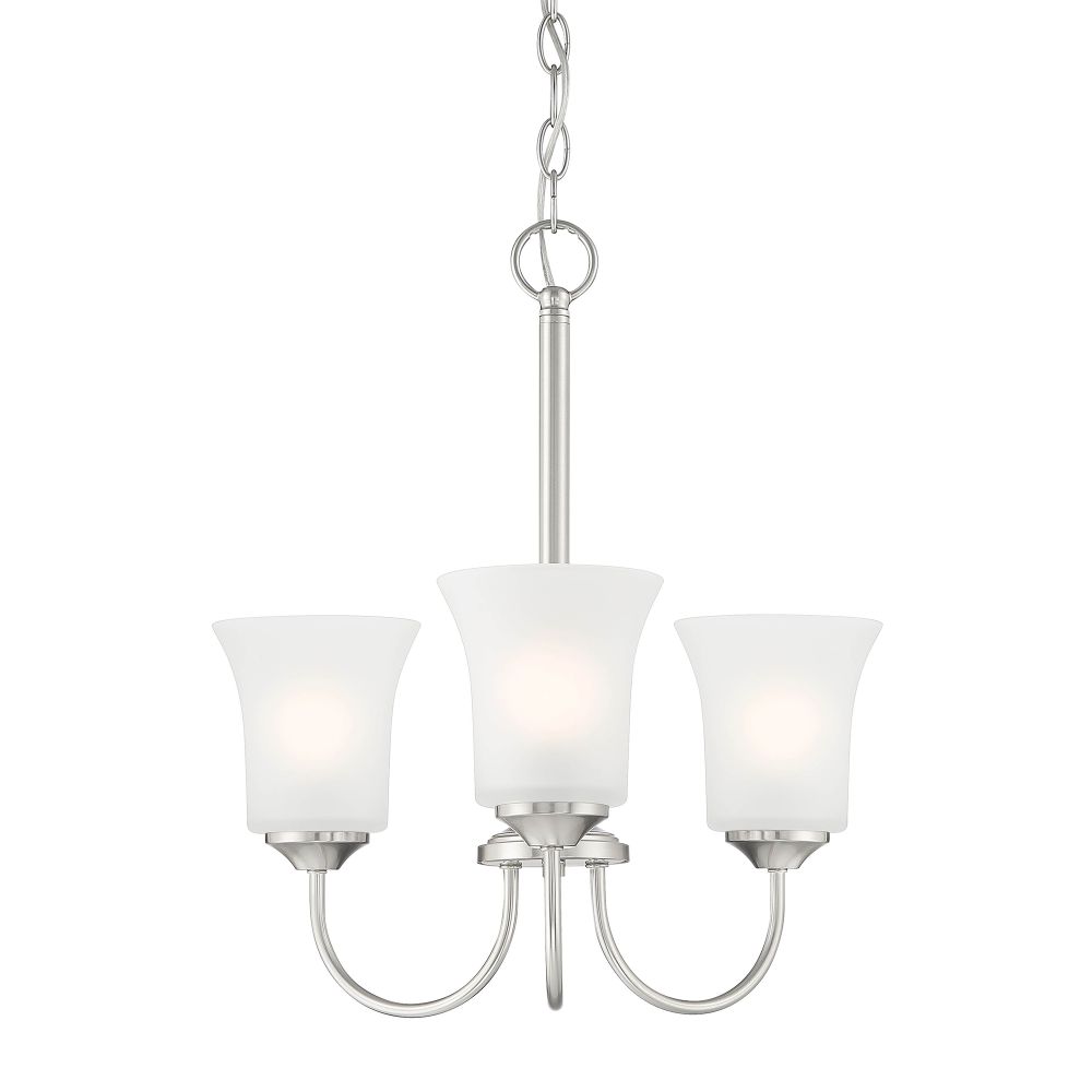 Designers Fountain D278M-3CH-BN Bronson 3 Light Chandelier in Brushed Nickel 