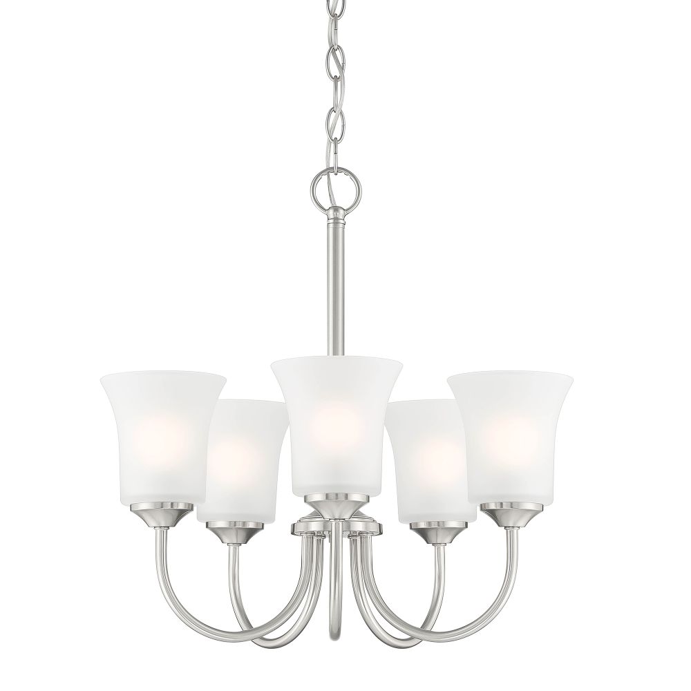 Designers Fountain D278M-5CH-BN Bronson 5 Light Chandelier in Brushed Nickel 