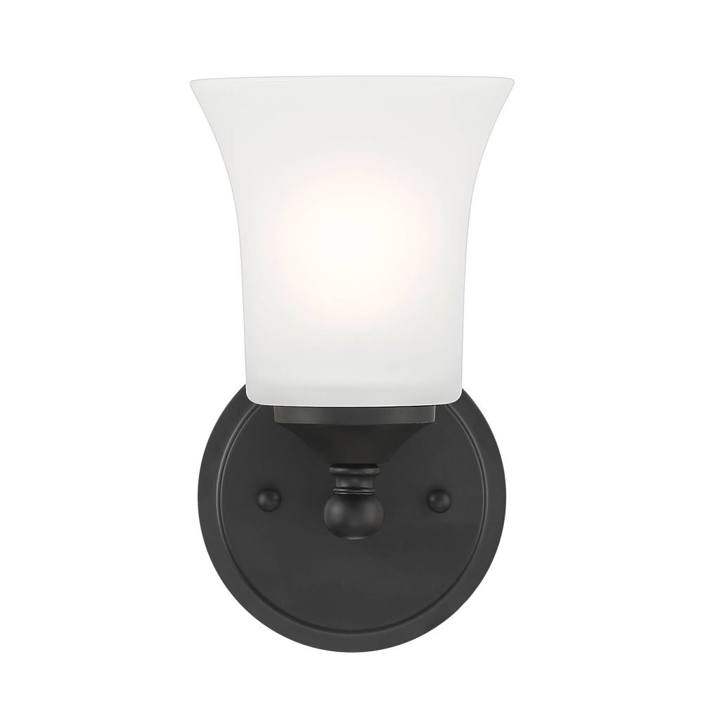 Designers Fountain D278M-WS-MB Bronson 1 Light Wall Sconce in Matte Black 