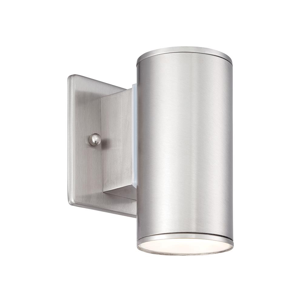 Designers Fountain LED33001-SP Barrow 4" LED Wall Lantern in Satin Platinum