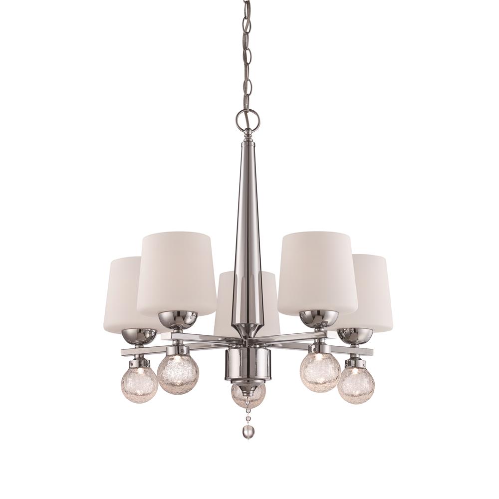 Designers Fountain LED85085-CH 5 Light Chandelier in Chrome