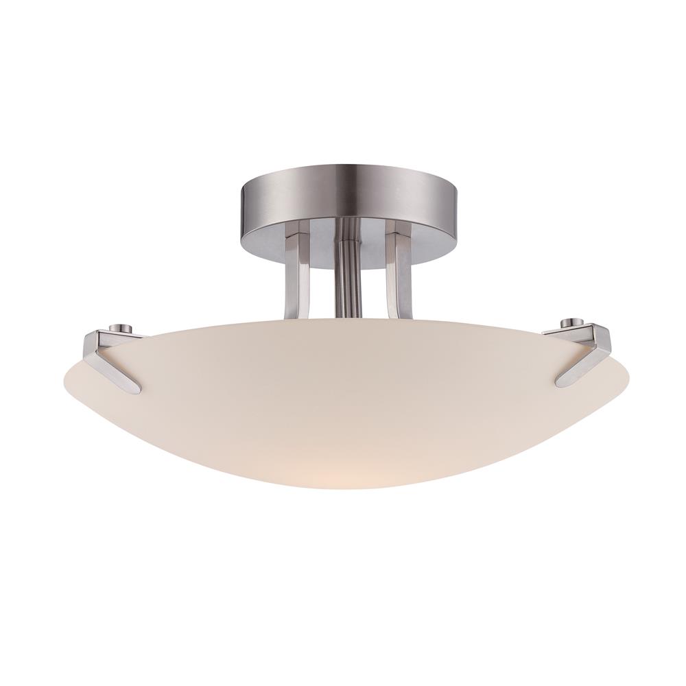 Designers Fountain LED85811-SP Archer LED Semi-Flush in Satin Platinum