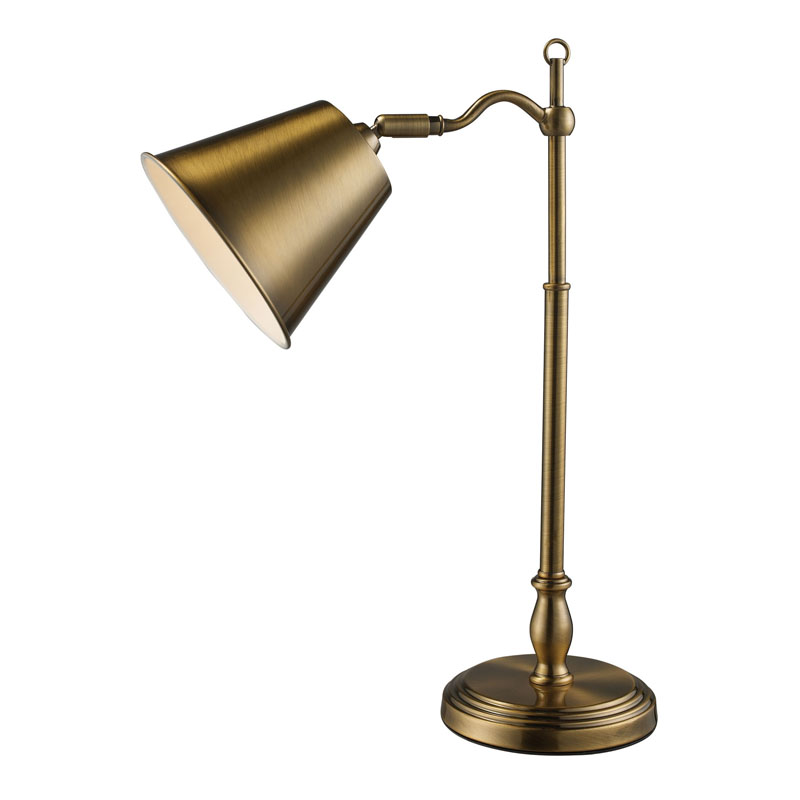ELK Home D1837 Hamilton Desk Lamp in Antique Brass