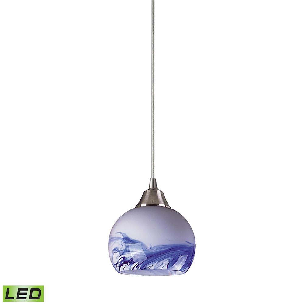 ELK Lighting 101-1MT-LED 1 Light Pendant In Satin Nickel And Mountain Glass - LED