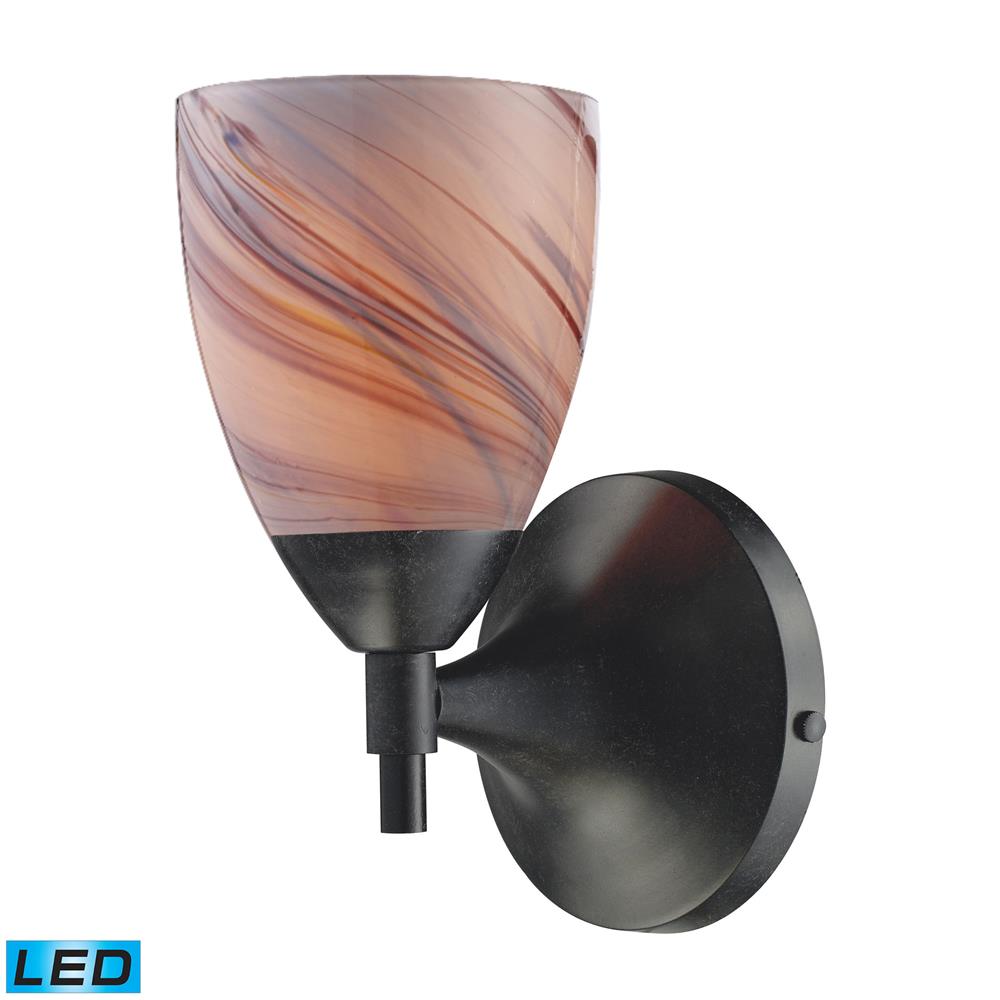 ELK Lighting 10150/1DR-CR-LED Celina 1-Light Sconce In Dark Rust With Creme Glass - LED