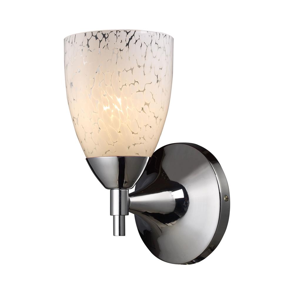 ELK Lighting 10150/1PC-SW Celina 1-Light Sconce In Polished Chrome And Snow White 