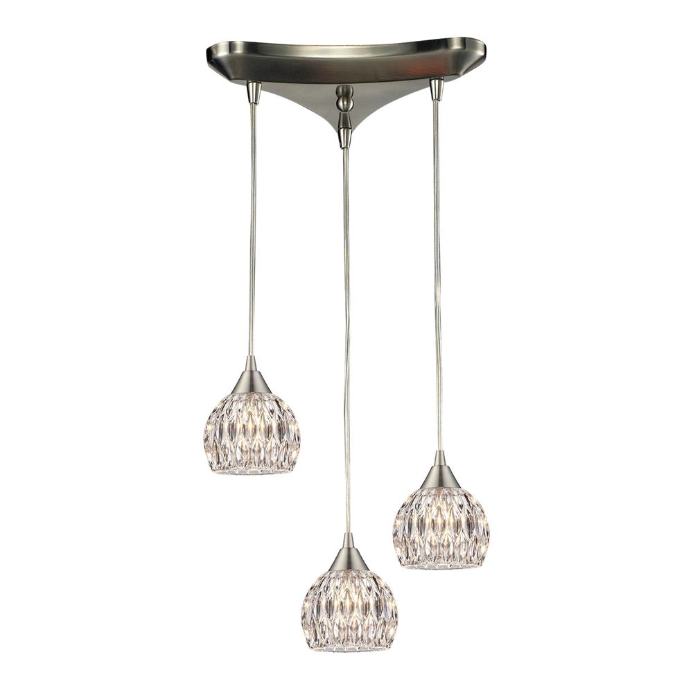 ELK Lighting 10342/3 Kersey Collection 3 light chandelier in Satin Nickel