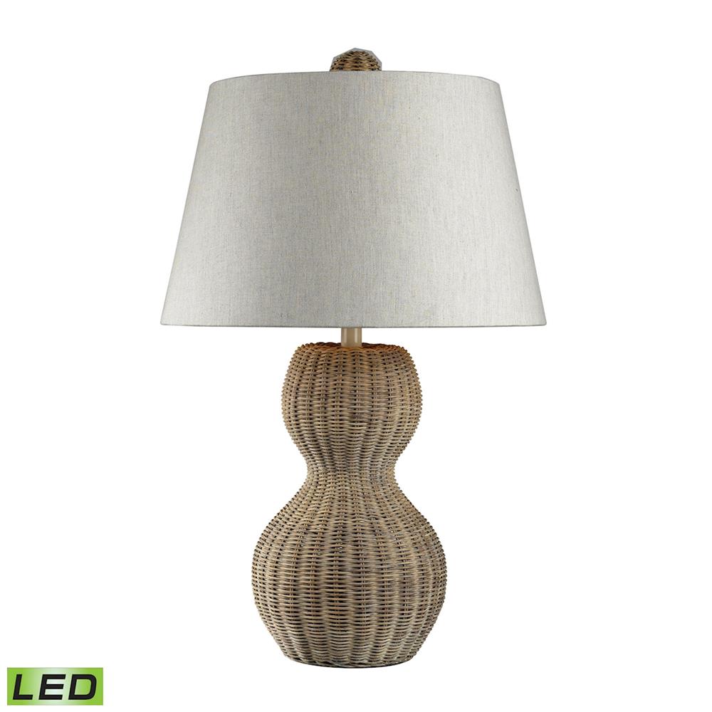 ELK Lighting 111-1088-LED 26" Sycamore Hill Rattan LED Table Lamp in Light Natural Finish