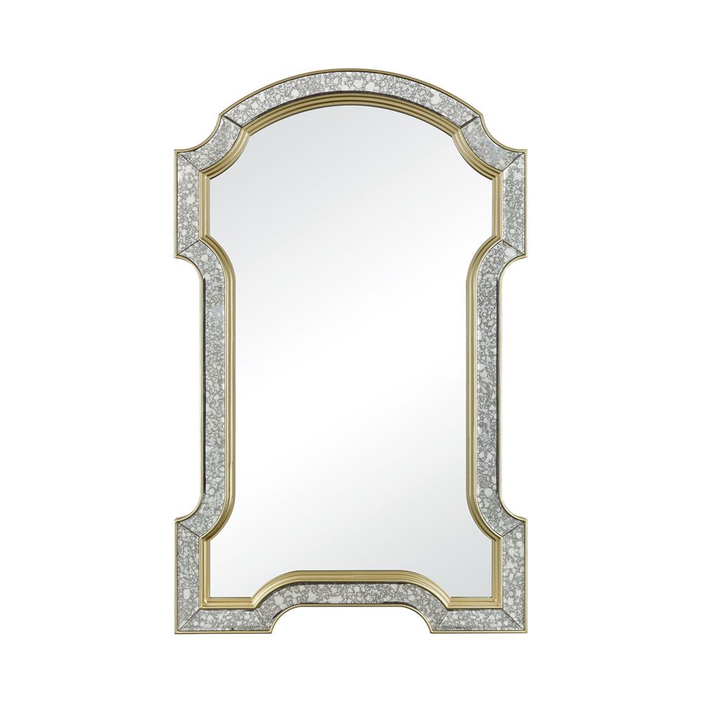 ELK Home 1114-310 Val-de-Grace Antiqued Glass with Crème Gold 50” Glass and Composite Wall Mirror in Silver