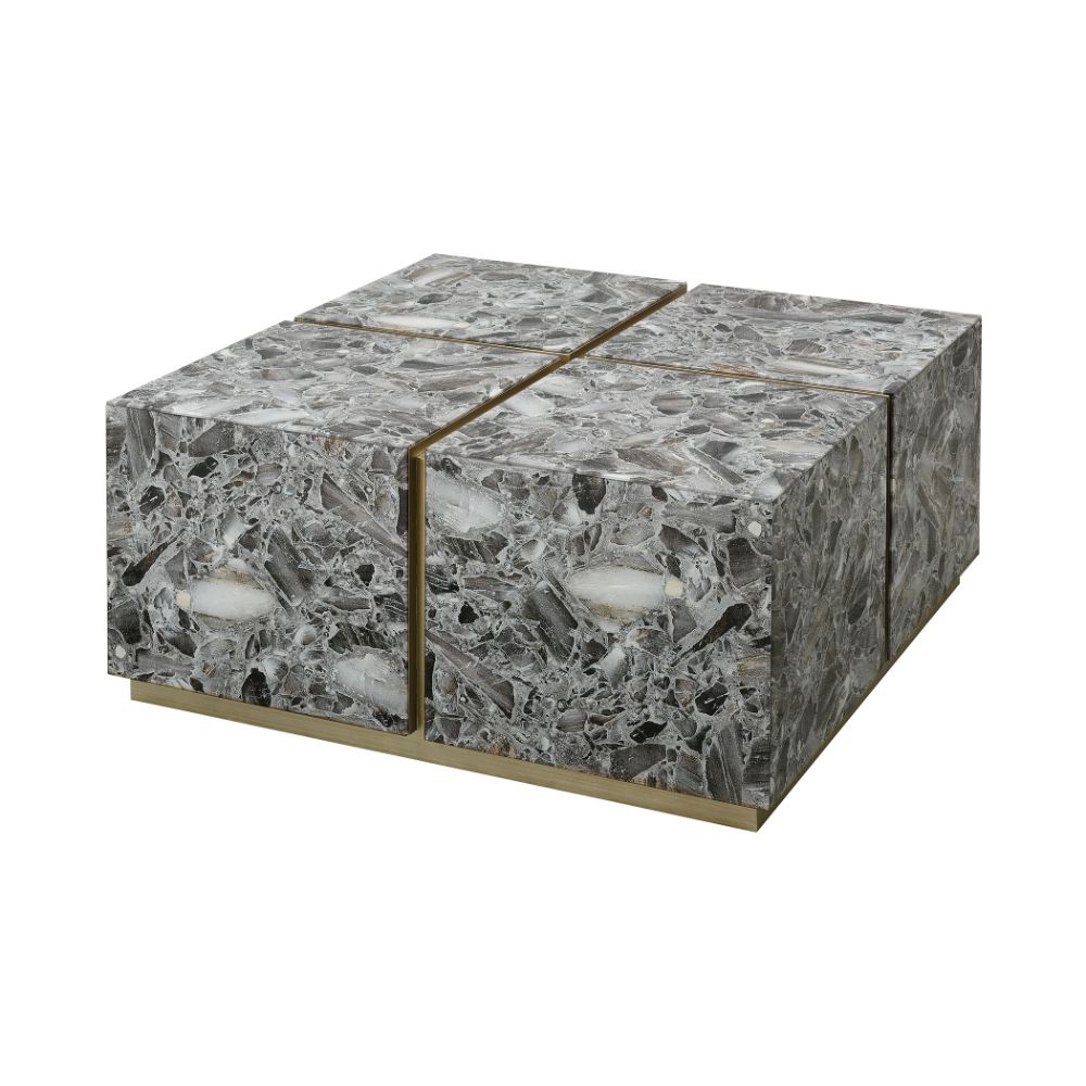 ELK Home 1114-409 Crystalline Coffee Table - Square in Gray