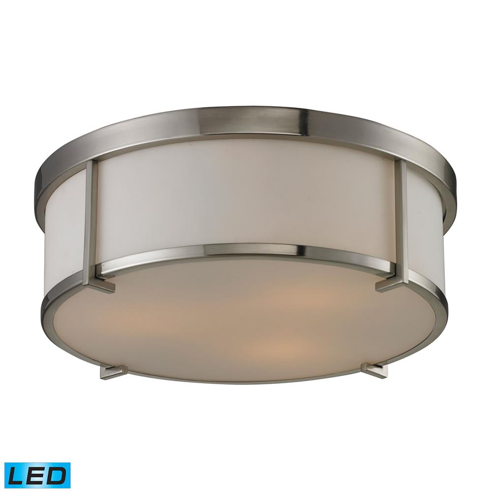 ELK Lighting 11465/3-LED Flushmounts 3 Light Flushmount In Brushed Nickel - LED