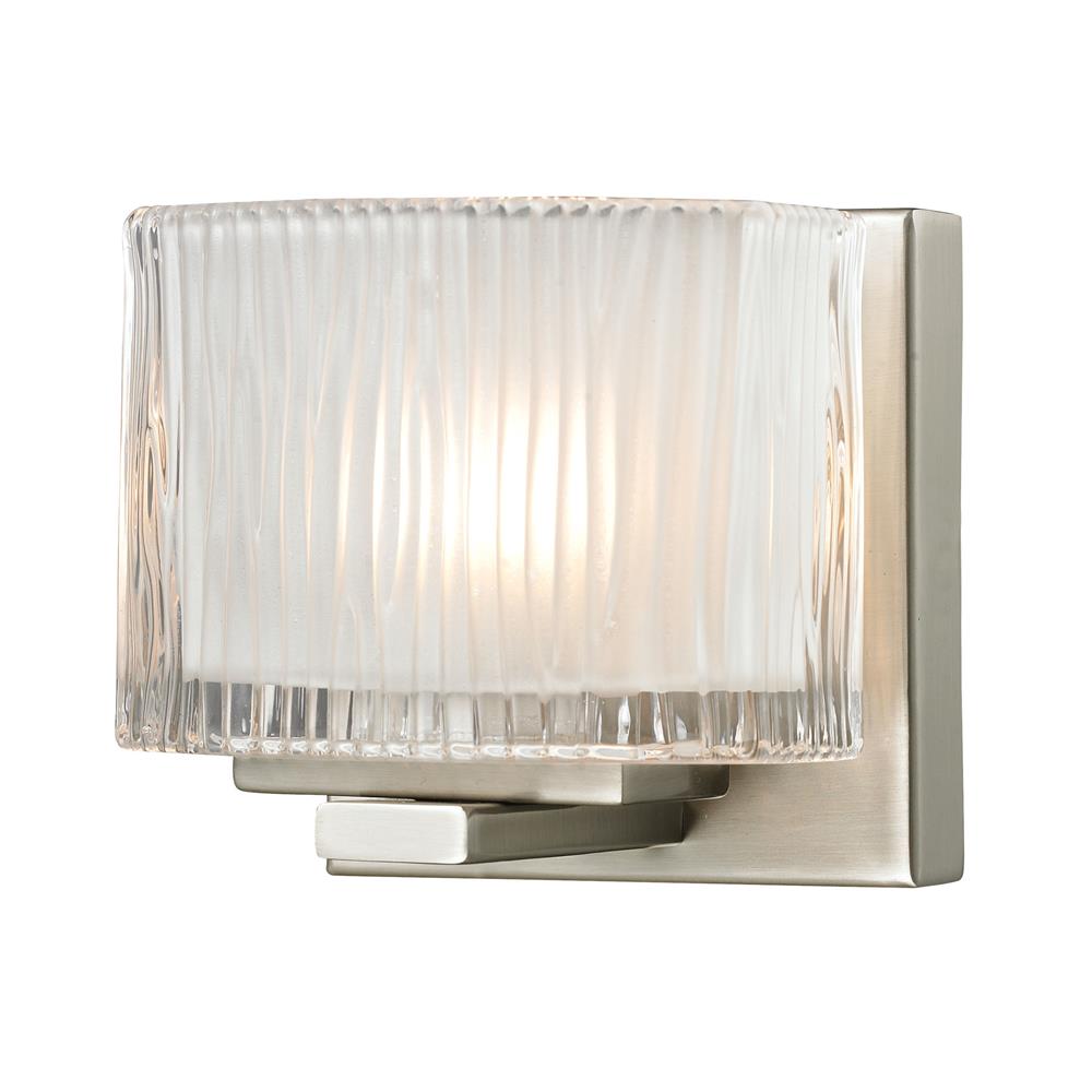 ELK Lighting 11630/1 Chiseled Glass Collection 1 light bath in Brushed Nickel