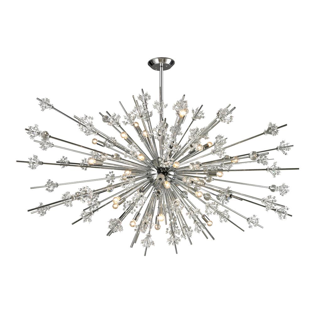 ELK Lighting 11754/31 Starburst Collection 31 light chandelier in Polished Chrome