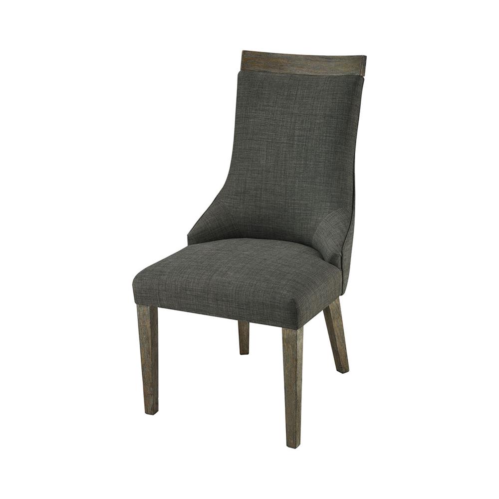 ELK Home 1204-065 Five Boroughs Dining Chair In Reclaimed Brown, Grey Wood And Forest Floor Linen