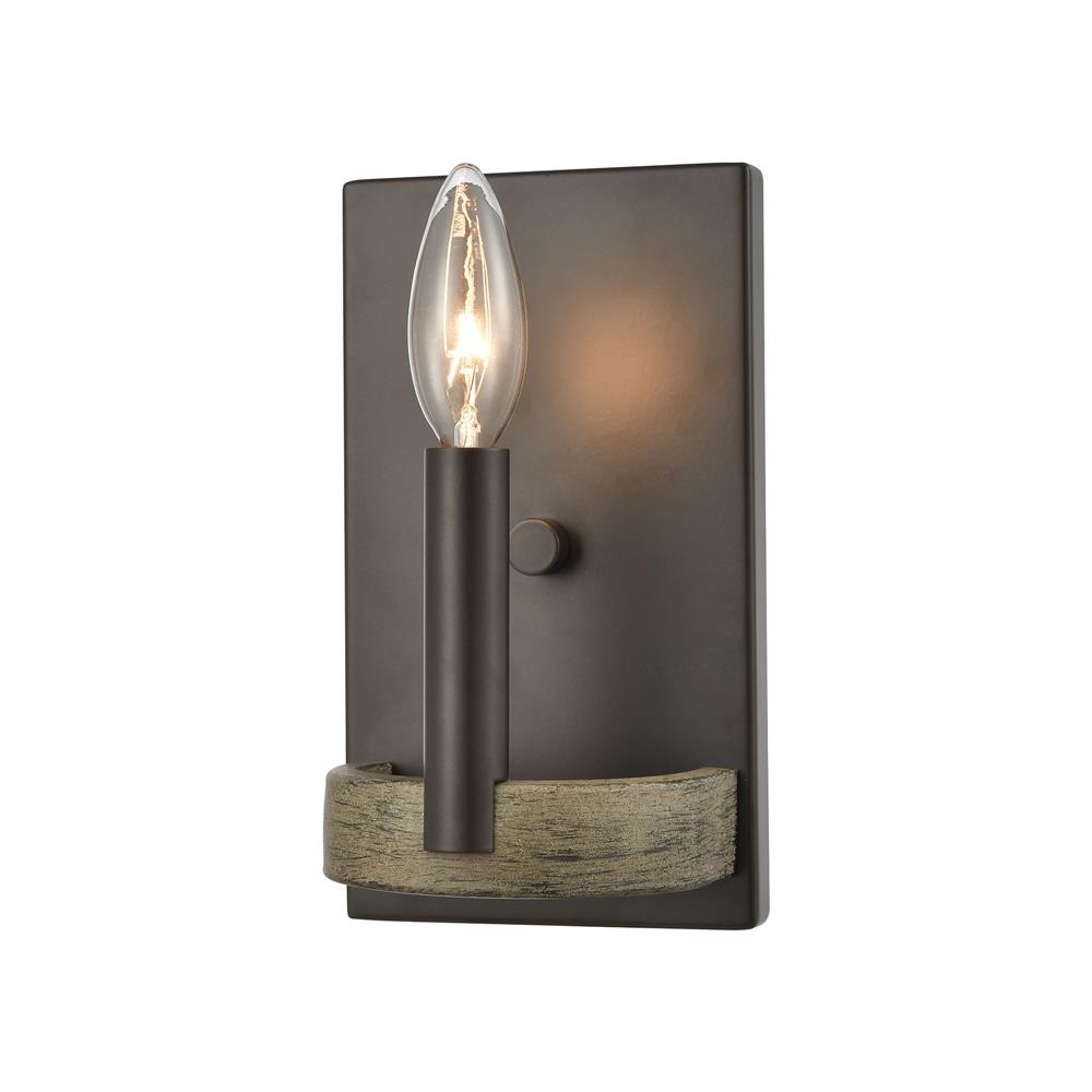 ELK Lighting 12310/1 Transitions 1-Light Sconce in Oil Rubbed Bronze and Aspen