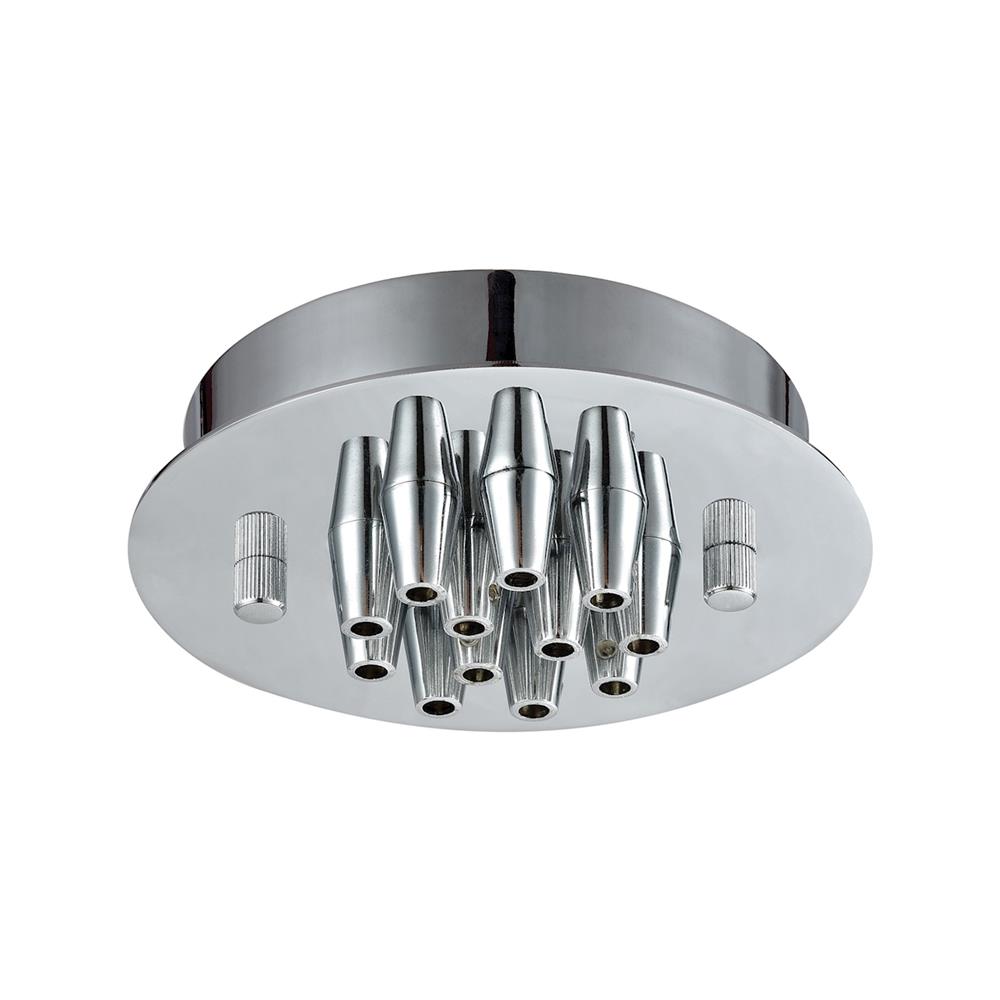 ELK Lighting 12SR-CHR Illuminaire Accessories 12 Light Small Round Canopy In Polished Chrome