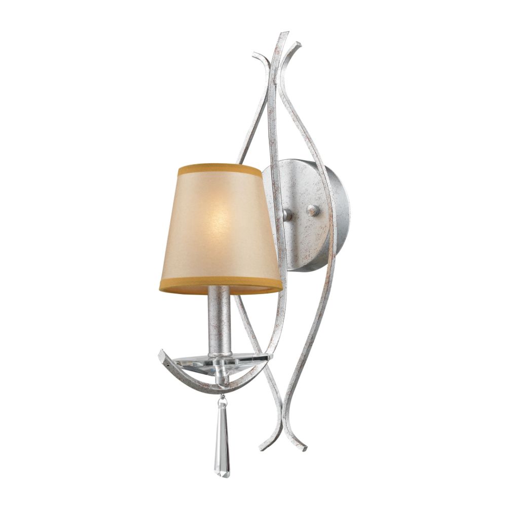 ELK Lighting 14080/1 Clarendon 1-Light Sconce in Silver, Shade included