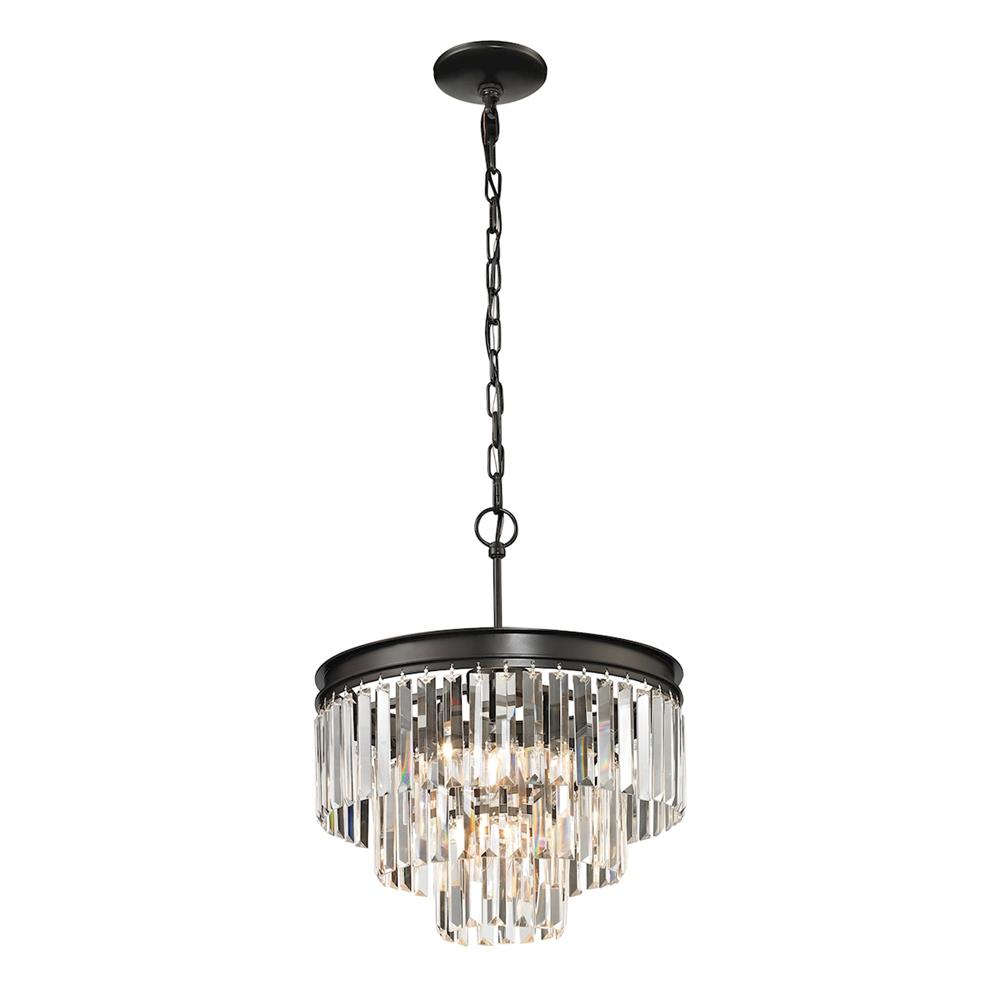 ELK Lighting 14212/3+1 Palacial Collection 3+1 light pendant in Oil Rubbed Bronze
